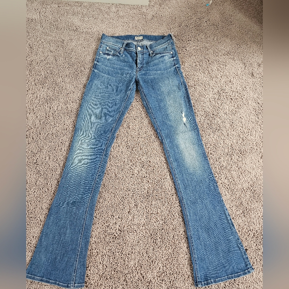 MOTHER Classic Blue Boot Cut Jeans